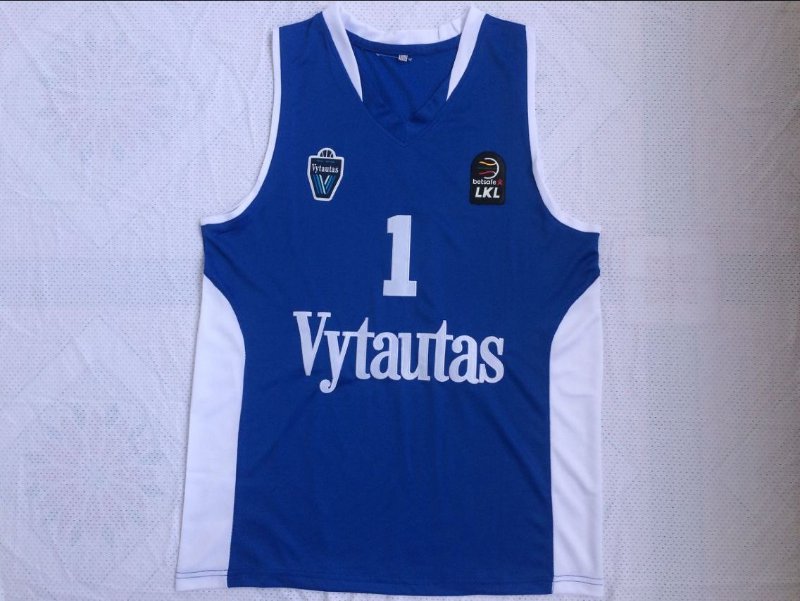 Men's Lithuania Prienu Vytautas LaMelo Ball #1 Blue Basketball Jerseys
