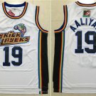 Men's 1996 MTV Rock N Jock Bricklayers Aaliyah #19 White Basketball Jerseys