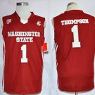 Washington State Cougars 1 Klay Thompson Red Basketball Stitched College Jersey