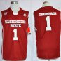 Washington State Cougars 1 Klay Thompson Red Basketball Stitched College Jersey