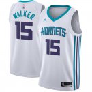 MENS CHARLOTTE HORNETS #15 KEMBA WALKER WHITE BASKETBALL JERSEY