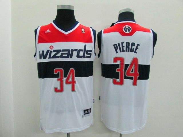 MENS WIZARDS #34 PAUL PIERCE STITCHED BASKETBALL JERSEY