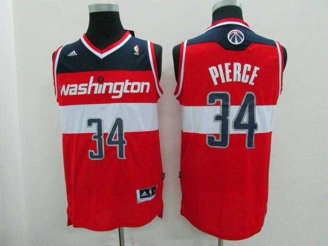 MENS WIZARDS #34 PAUL PIERCE STITCHED BASKETBALL JERSEY