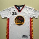 MENS WARRIORS #35 KEVIN DURANT WHITE SHORT SLEEVE JERSEY