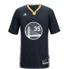 MENS WARRIORS #35 KEVIN DURANT BLACK SHORT SLEEVE JERSEY