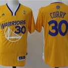 MENS WARRIORS #30 STEPHEN CURRY YELLOW SHORT SLEEVE JERSEY