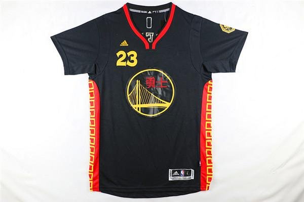 MENS WARRIORS #23 DRAYMOND GREEN BLACK SHORT SLEEVE JERSEY