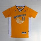 MENS WARRIORS #11 KLAY THOMPSON YELLOW SHORT SLEEVE JERSEY