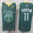 MENS WARRIORS #11 KLAY THOMPSON GREEN BASKETBALL JERSEY