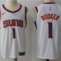 MENS SUNS #1 DEVIN BOOKER WHITE BASKETBALL JERSEY