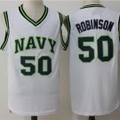 MENS SPURS #50 DAVID ROBINSON WHITE&GREEN STITCHED JERSEY