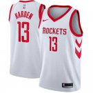 MENS ROCKETS #13 JAMES HARDEN WHITE BASKETBALL JERSEY