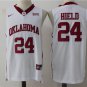 MENS OKLAHOMA SOONERS #24 BUDDY HIELD #24 WHITE BASKETBALL JERSEY