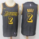 MENS LAKERS #2 LONZO BALL GRAY BASKETBALL JERSEY