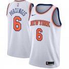 MENS KNICKS #6 KRISTAPS PORZINGIS WHITE BASKETBALL JERSEY
