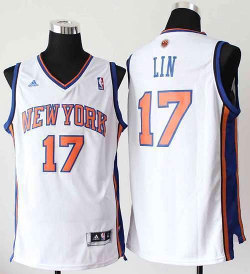 MENS KNICKS #17 JEREMY LIN WHITE JERSEY