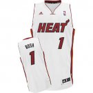 MENS HEAT #1 CHRIS BOSH WHITE BASKETBALL JERSEY