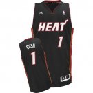MENS HEAT #1 CHRIS BOSH BLACK BASKETBALL JERSEY