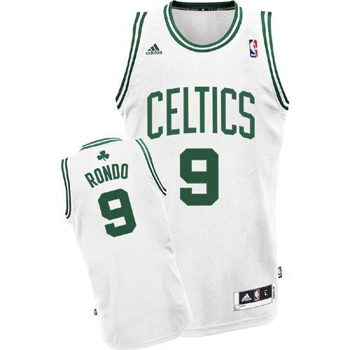 MENS CELTICS #9 RAJON RONDO WHITE BASKETBALL JERSEY