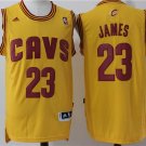 MENS CAVALIERS #23 LEBRON JAMES YELLOW BASKETBALL JERSEY