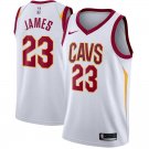 MENS CAVALIERS #23 LEBRON JAMES WHITE BASKETBALL JERSEY