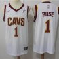 MENS CAVALIERS #1 DERRICK ROSE WHITE BASKETBALL JERSEY