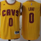 MENS CAVALIERS #0 KEVIN LOVE YELLOW BASKETBALL JERSEY