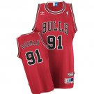 MENS BULLS #91 DENNIS RODMAN RED THROWBACK JERSEY