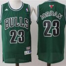 MENS BULLS #23 MICHAEL JORDAN GREEN STITCHED BASKETBALL JERSEY
