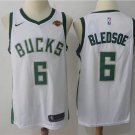 MENS BUCKS #6 ERIC BLEDSOE WHITE BASKETBALL JERSEY