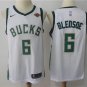 MENS BUCKS #6 ERIC BLEDSOE WHITE BASKETBALL JERSEY