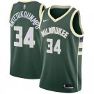 MENS BUCKS #34 GIANNIS ANTETOKOUNMPO GREEN BASKETBALL JERSEY