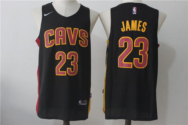 MENS 2018 NEW CAVALIERS #23 LEBRON JAMES BLACK JERSEY