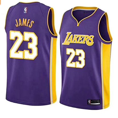 Youth LeBron-James #23 Los Angeles Lakers Jerseys blue Shirt S-XL