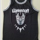 Movie version Panther logo 1# Basketball Jersey Black