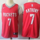 Houston Rockets 7# Carmelo Anthony Basketball Jersey Red