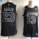 Men`s  New Los Angeles Lakers 23# LeBron James Black Basketball Jersey
