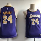 Youth Los Angeles Lakers 24# Kobe Bryant Purple Jersey
