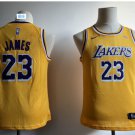 Mens KIDS/YOUTH Los Angeles Lakers 23# LeBron James Jersey Yellow
