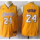 Youth Los Angeles Lakers 24# Kobe Bryant Yellow Basketball Jersey