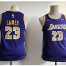 Youth New Lakers 23# Lebron James Jesey purple 2018-19