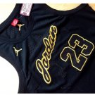 Men's Chicago Bulls 23# Michael Jordan Black-Gold Basketball Jersey Fine Embroidery AU MENS