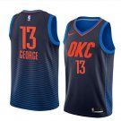 Mens Oklahoma City Thunder 13# Paul George Blue Basketball Jersey