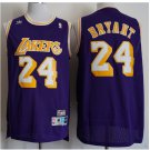 Mens Los Angeles Lakers 24# Kobe Bryant Basketball Jersey Purple 3D