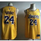 Mens NEW Los Angeles Lakers 24# Kobe Bryant Basketball Jersey Yellow