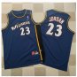 Men's Wizards 23# Michael Jordan Blue Basketball Jersey Throwback Fine Embroidery
