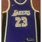 Mens Lebron James #23 Lakers basketball jesey – purple 2018-19 throwback