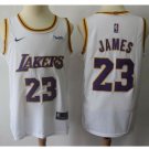 Mens New Los Angeles Lakers 23# LeBron James White Basketball Jersey