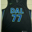 Mens New Dallas Mavericks 77# Luka Doncic Black Basketball Jersey 2018-19