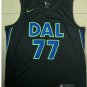 Mens New Dallas Mavericks 77# Luka Doncic Black Basketball Jersey 2018-19